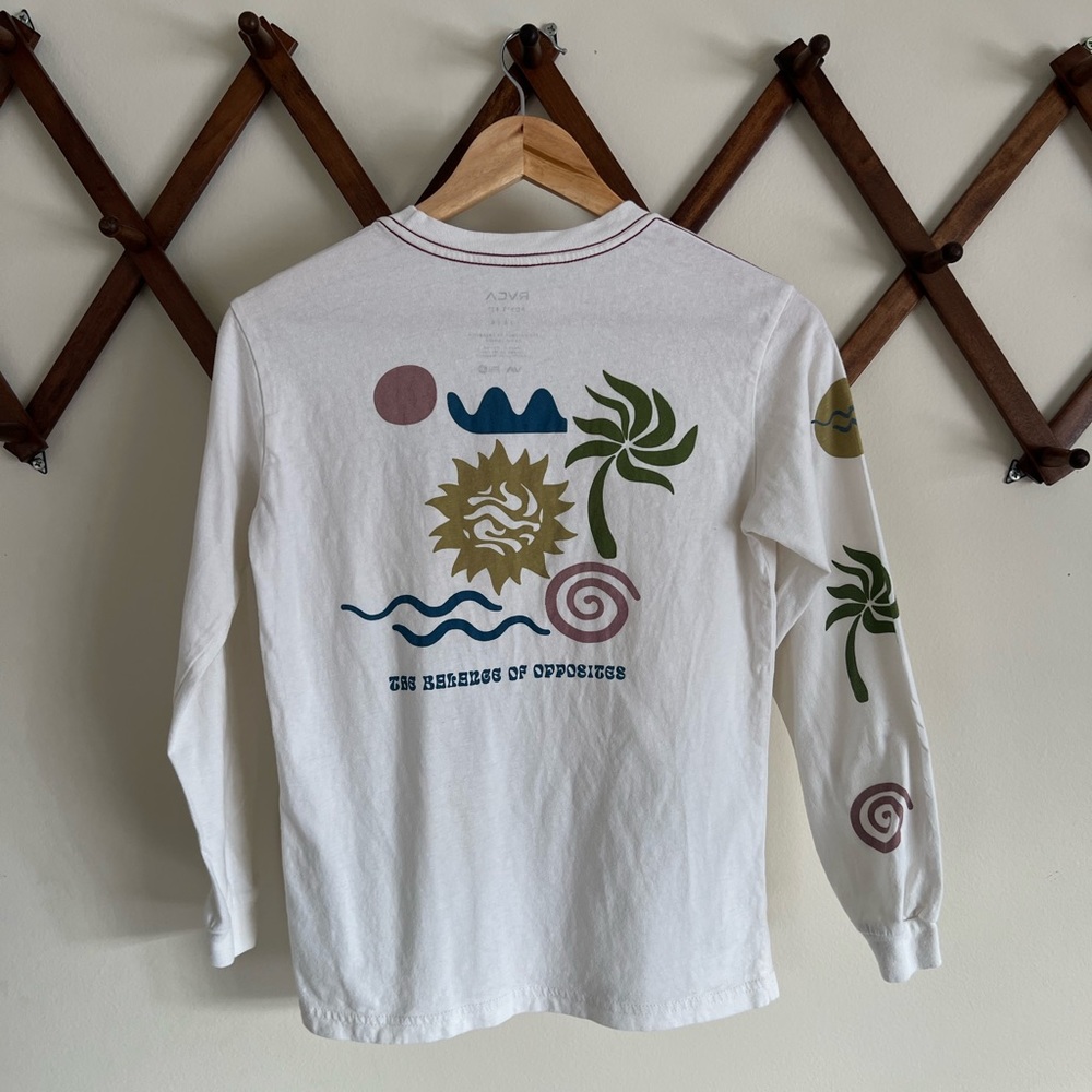 RVCA Boys Long Sleeve Tee Shirt Size Large - Picture 4 of 5